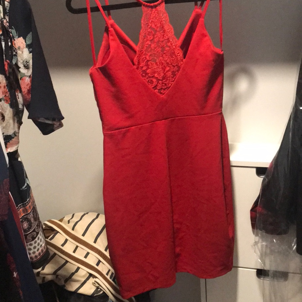 Red cocktail dress